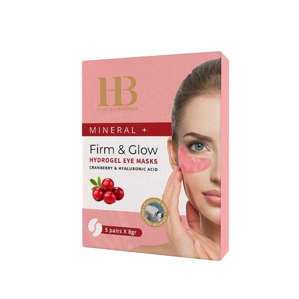 Firm & Glow hydrogel eye Mask Cranberry and hyaluronic acid - HB Health & Beauty Intl.