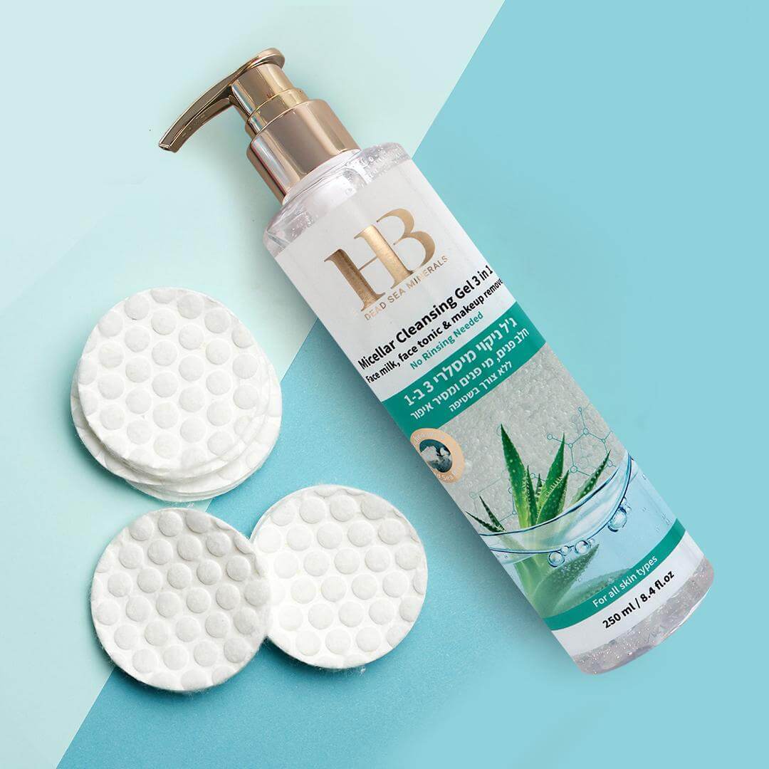 Micellar Cleansing Gel 3 in 1 Face Eyes Lips - No rinsing needed - HB Health & Beauty Intl.