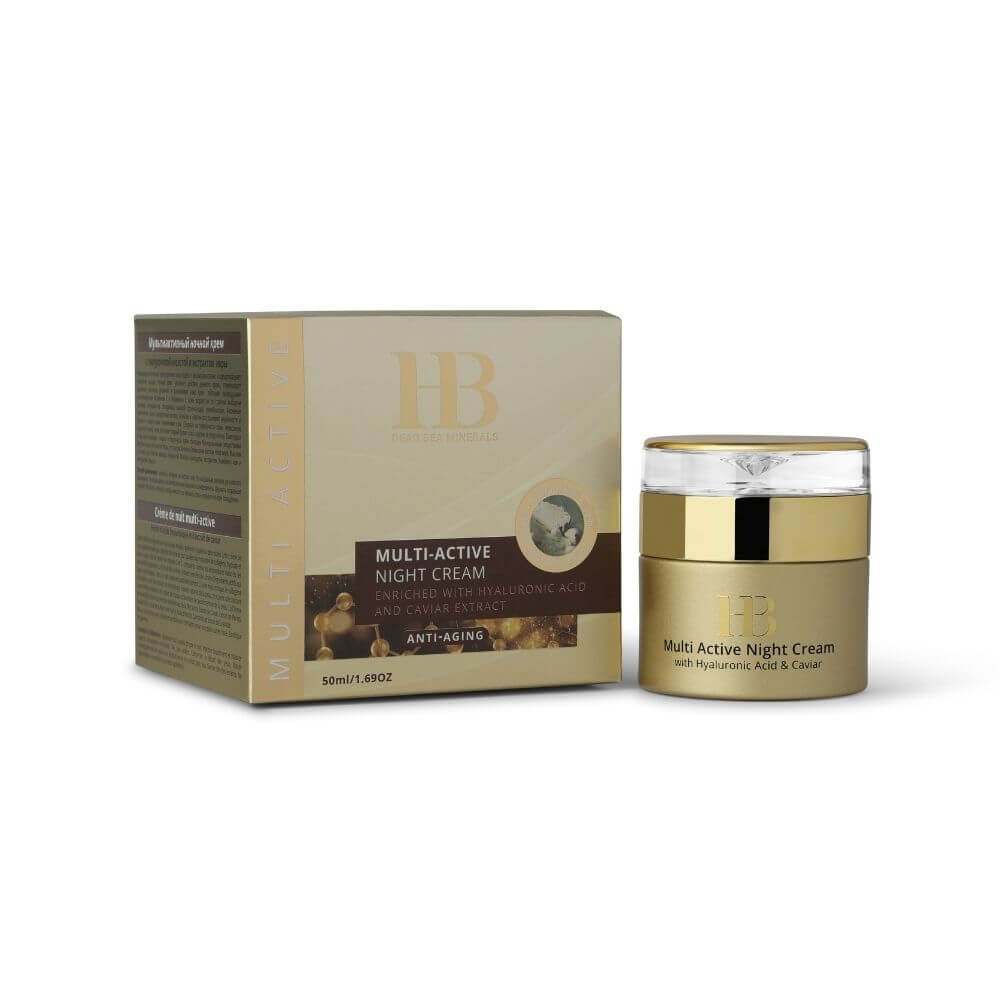 Multi-Active Night Cream with Hyaluronic acid and Caviar Extract - HB Health & Beauty Intl.