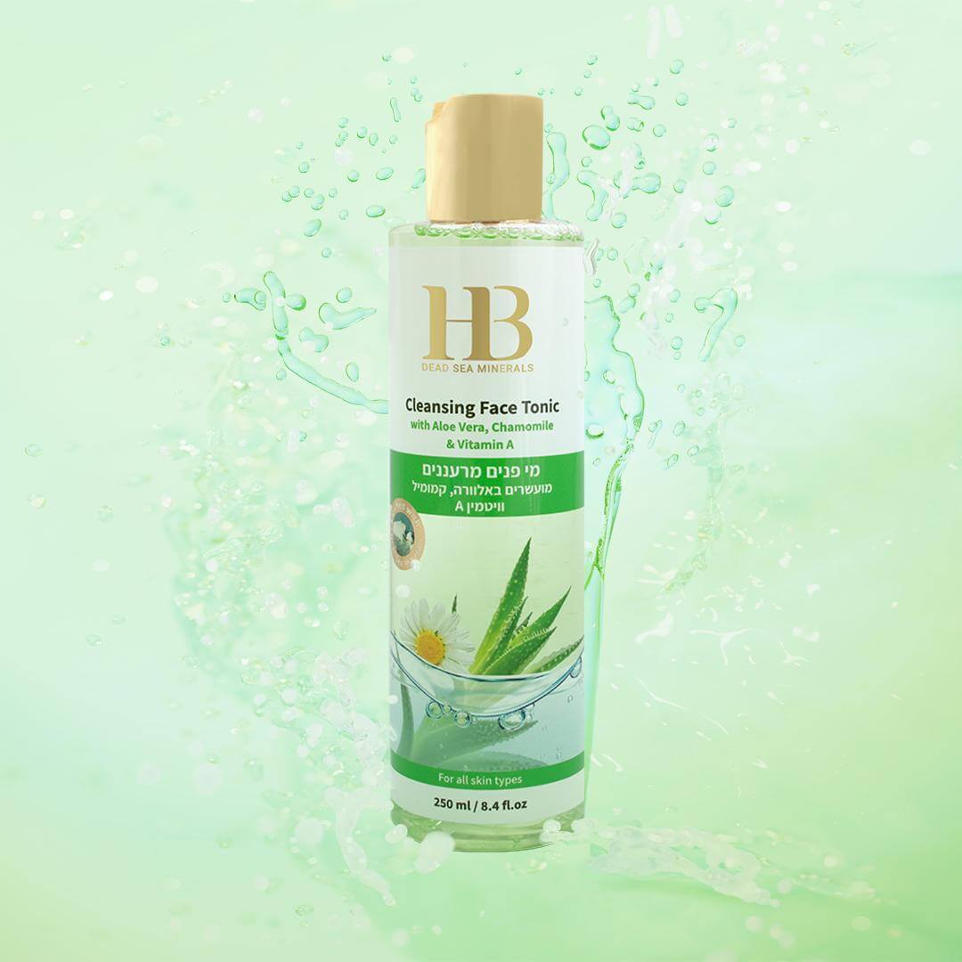 Cleansing Face Tonic with Aloe Vera, Chamomile & Vitamin A - HB Health & Beauty Intl.