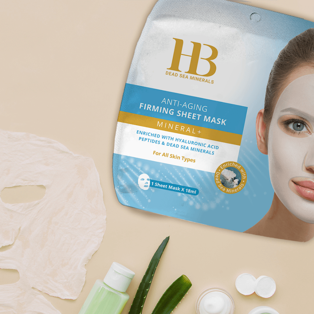 Anti-Aging firming sheet mask enriched with Peptides & Hyaluronic Acid - HB Health & Beauty Intl.