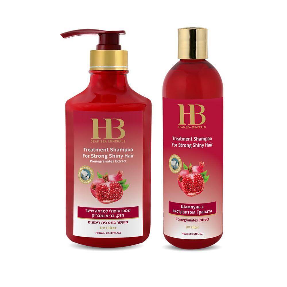 Pomegranates extract Shampoo for Strong Shiny Hair - HB Health & Beauty Intl.